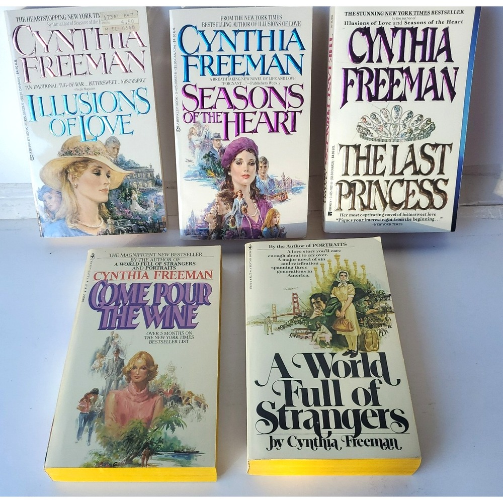 Lot of 5 PB Cynthia Freeman VTG 80's Come Pour the Wine Illusions of love VG